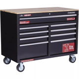 🔥46 in. W x 24 in. D 9-Drawer Gloss Black Deep Tool Chest Mobile Workbench