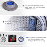 Portable Washing Machine, Full Automatic Washer and Dryer Combo, with Built-in Pump Drain 8 LBS Capacity Compact Laundry Washer Spin Dryer for Apartment RV Dorm