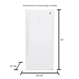 GE 14.1 Cu. ft. White Frost-free Upright Freezer FUF14DLRWW