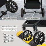 2 in 1 Baby Stroller, Convertible Bassinet Pushchair for Infants and Newborns 0-36 Months