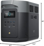Portable Power Station DELTA 2 Max, 2400W LFP Solar Generator, Full Charge in 1 Hr, 2048Wh Solar Powered Generator for Home Backup(Solar Panel Optional)