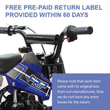 FRP DB002 50CC 2-Stroke Dirt Bike, Mini Bikes W/EPA Approved Gas Powered Engine
