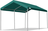 ADVANCE OUTDOOR 10x20 ft Heavy Duty Carport Potable Car Canopy Garage Party Tent Boat Shelter, Adjustable Height from 9.5 ft to 11 ft, Beige