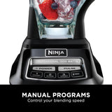 Ninja Blender, Mega Kitchen System, 1500W, 4 Functions for Smoothies, Processing, Dough, Drinks & More, with 72 Blender Pitcher, 64 Processor Bowl, 2 Nutri Cups + Lids, Black, BL770