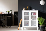 Metal Mesh 2-Door Accent Cabinet - Crea