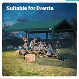 ADVANCE OUTDOOR 10x20 ft Heavy Duty Carport Potable Car Canopy Garage Party Tent Boat Shelter, Adjustable Height from 9.5 ft to 11 ft, Beige