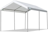 ADVANCE OUTDOOR 10x20 ft Heavy Duty Carport Potable Car Canopy Garage Party Tent Boat Shelter, Adjustable Height from 9.5 ft to 11 ft, Beige