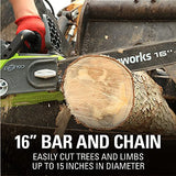 Greenworks 40V 16" Brushless Cordless Chainsaw For Tree Felling, Limbing, Pruning
