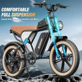 Electric Bike for Adults Q20, 2000/1500W, 37/30MPH,52V 40AH,48V/20AH E-Bike,30-180 Miles Electric Motorcycle, 20" Fat Tire Dirt Bike, UL2849 All Terrain for Mountains, Snow, Sand, Road