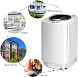 Portable Washing Machine, Full Automatic Washer and Dryer Combo, with Built-in Pump Drain 8 LBS Capacity Compact Laundry Washer Spin Dryer for Apartment RV Dorm