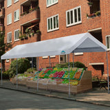ADVANCE OUTDOOR 10x20 ft Heavy Duty Carport Potable Car Canopy Garage Party Tent Boat Shelter, Adjustable Height from 9.5 ft to 11 ft, Beige