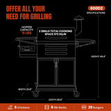 Z GRILLS Wood Pellet Grill Smoker with 552 Cooking Area & Front Shelf for Outdoor BBQ, Smoke, Bake and Roast, 550C