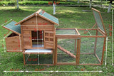 ECOLINEAR Outdoor 80'' Wooden Chicken Coop Nest Box Hen House Poultry Pet Hutch Garden Backyard Cage