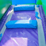 HeroKiddo 16’ Purple Tropical Lightweight Premium Commercial Grade Water Slide Inflatable with Attached Pool for Kids and Adults (with Blower), Wet Dry Use, Summer Fun
