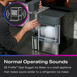 GE Profile Opal 2.0 with 0.75 Gallon Tank, Chewable Crunchable Countertop Nugget Ice Maker, Scoop included, 38 lbs in 24 hours, Pellet Ice Machine with WiFi & Smart Connected, Stainless Steel