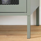 Metal Mesh 2-Door Accent Cabinet - Crea