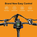 Jasion Electric Mountain Bike for Adults with 360Wh Removable Battery, 40Miles 20MPH