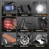 Electric Bike for Adults Q20, 2000/1500W, 37/30MPH,52V 40AH,48V/20AH E-Bike,30-180 Miles Electric Motorcycle, 20" Fat Tire Dirt Bike, UL2849 All Terrain for Mountains, Snow, Sand, Road