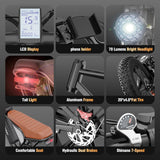 Electric Bike for Adults Q20, 2000/1500W, 37/30MPH,52V 40AH,48V/20AH E-Bike,30-180 Miles Electric Motorcycle, 20" Fat Tire Dirt Bike, UL2849 All Terrain for Mountains, Snow, Sand, Road