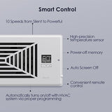 BIOWIND Quiet Register Booster Fan, Smart Register Vent Fits 4" x 10" Register Holes